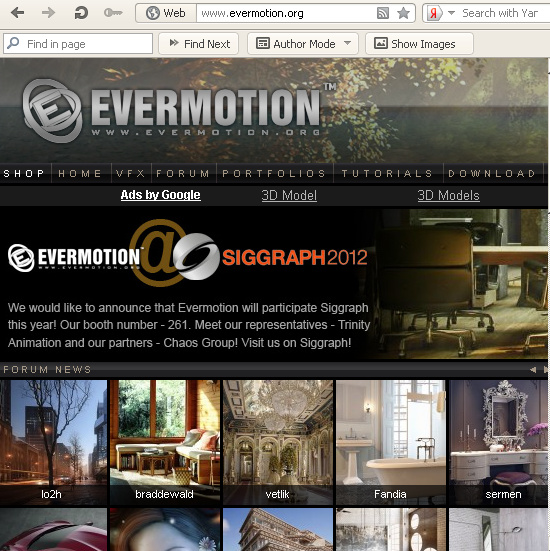 Покупка текстур на сайте Evermotion